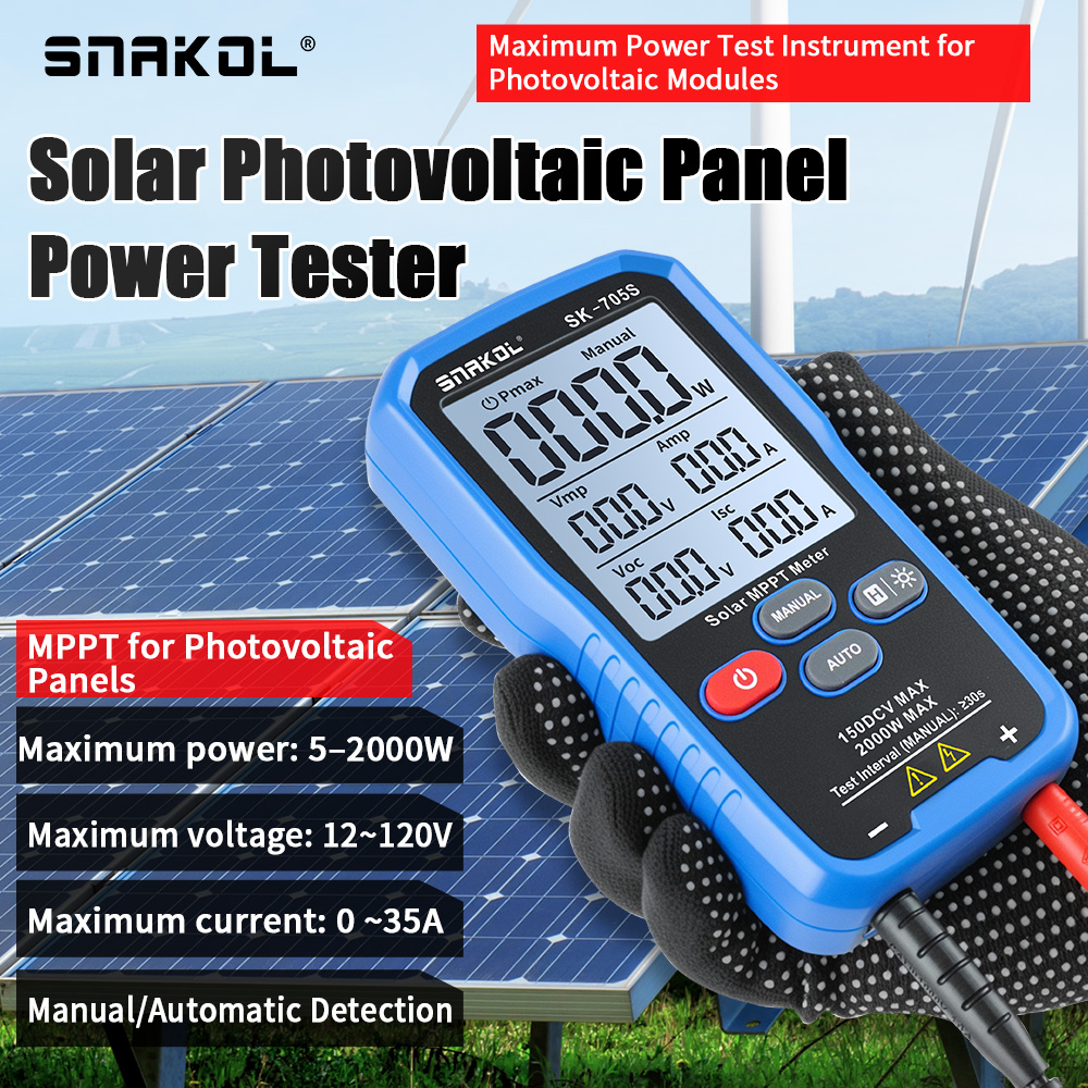 Energy Monitor Meter - Testeur de panneaux solaires SNAKOL SK-705