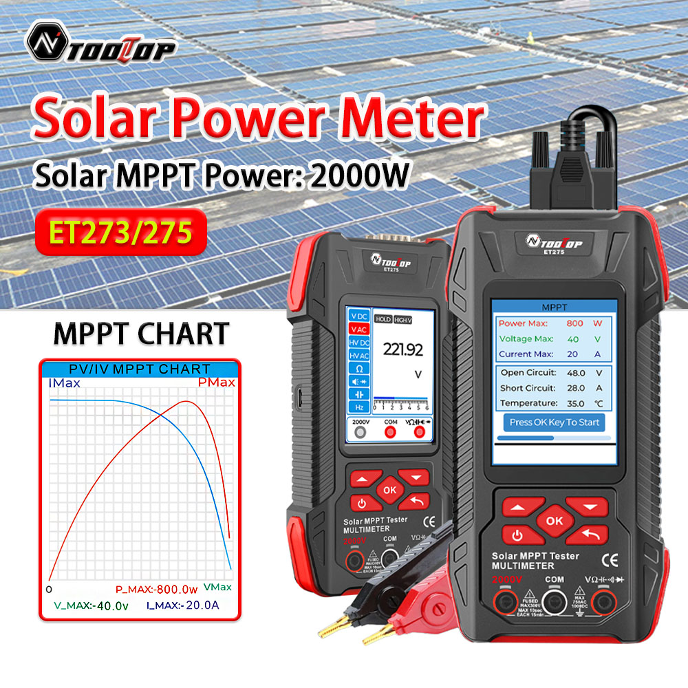Energy Monitor Meter - TOOLTOP 2000W testeur de puissance solaire