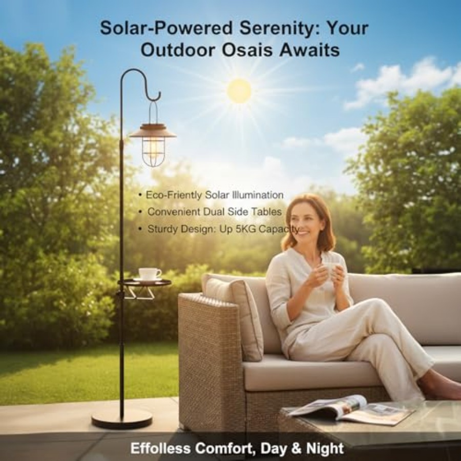 Lampadaire solaire avec table, - Solar Lamp avis et prix