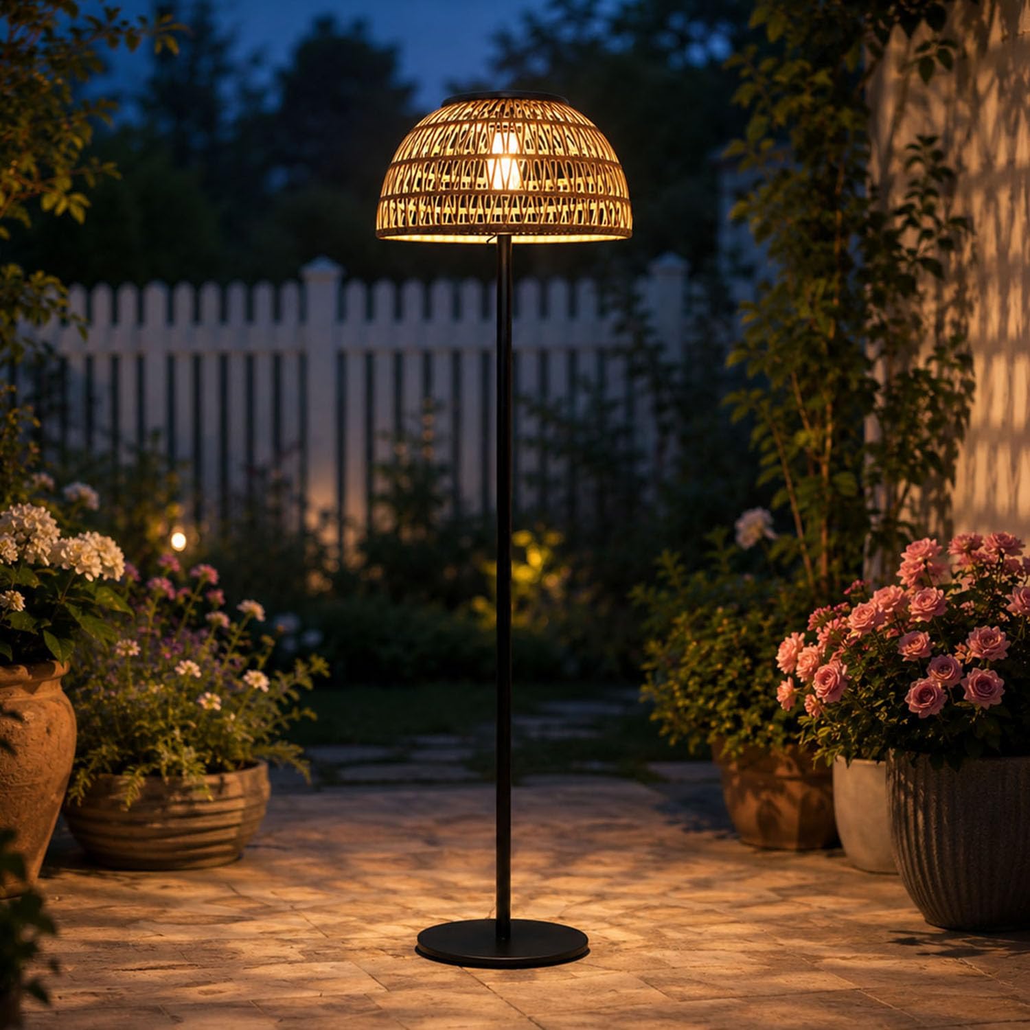 Lampe de sol extérieure beige  - Solar Lamp avis et prix